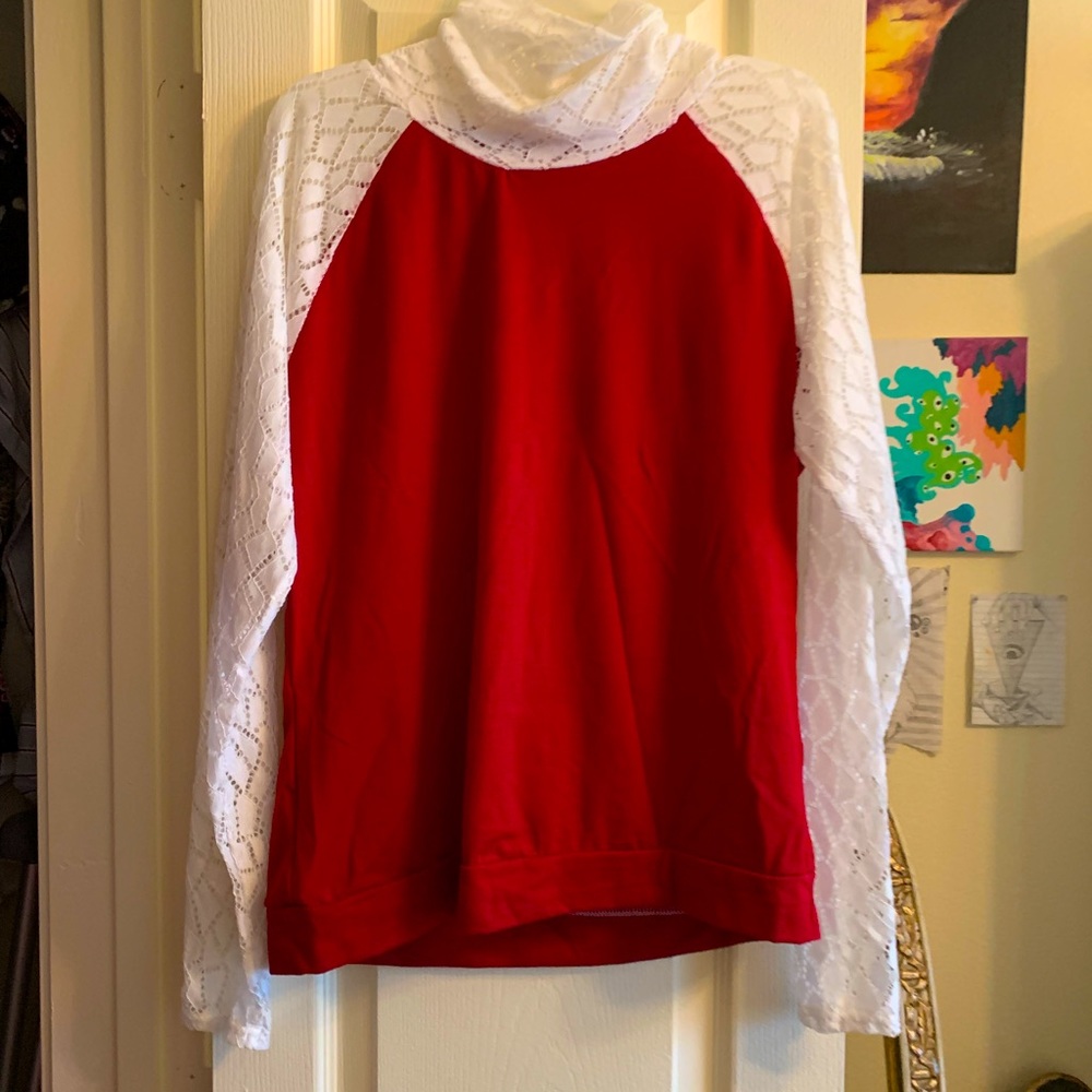 Turtleneck lace top